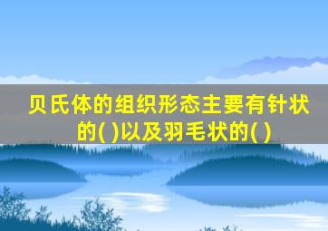 贝氏体的组织形态主要有针状的( )以及羽毛状的( )